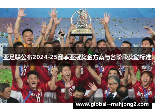 亚足联公布2024-25赛季亚冠奖金方案与各阶段奖励标准